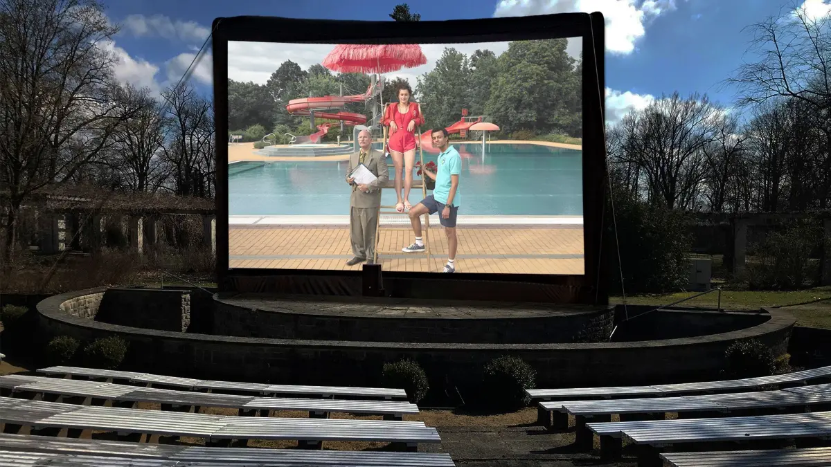 Fotomontage Spielfilm Freibad