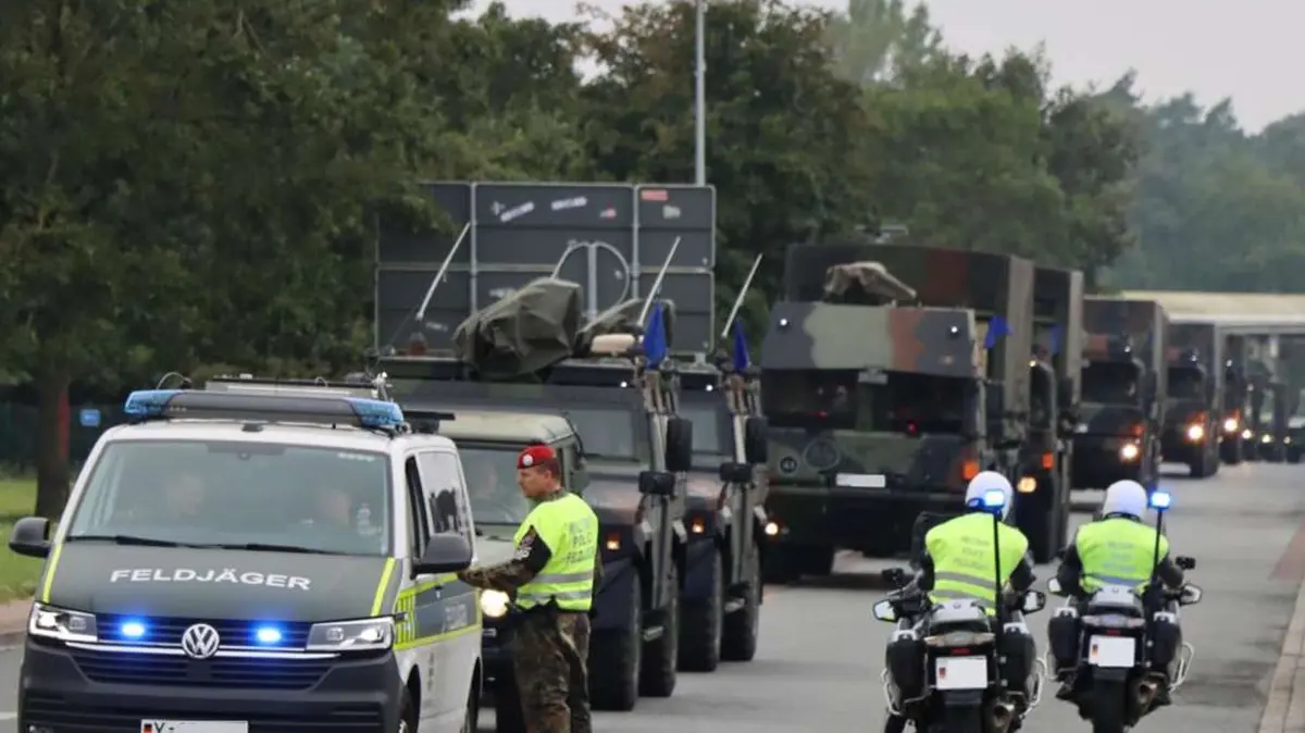 Bundeswehrkonvoi auf Straßen in Sachsen, Brandenburg, Mecklenburg-Vorpommern und Schleswig-Holstein erwartet