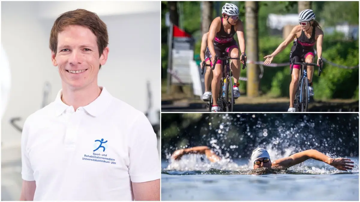Dr. Johannes Kirsten, Leiter der Sportmedizin der Uni Ulm, empfiehlt Schwimmen und Radfahren bei Hitze.