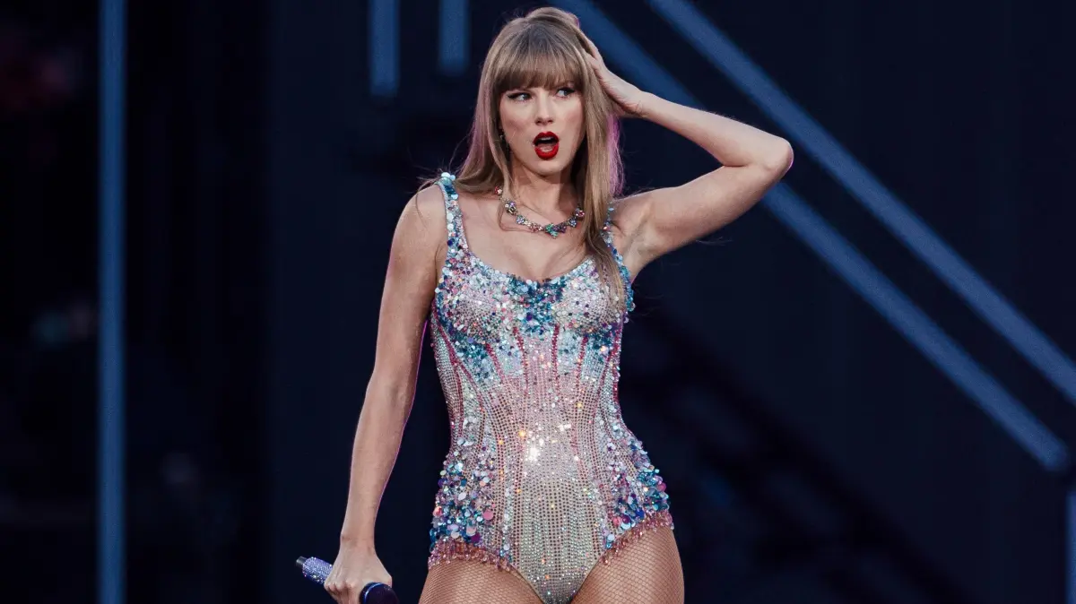 (FILES) US singer and songwriter Taylor Swift performs on stage as part of her Eras Tour in Lisbon on May 24, 2024. Pop icon Taylor Swift, recently engaged to Kansas City Chiefs star Travis Kelce, is a definite "maybe" to perform at the Super Bowl, NFL commissioner Roger Goodell told NBC's Today show on September 3, 2025. "We would always love to have Taylor play," Goodell said. "She is a special, special talent and obviously she would be welcome any time." (Photo by ANDRE DIAS NOBRE / AFP)