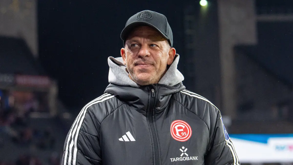 2. BL Hertha BSC - Fortuna Düsseldorf 2025/26: Fussball, Herren, Saison 2025/2026, 2. Bundesliga (10. Spieltag), Hertha BSC - Fortuna Düsseldorf, Trainer Markus Anfang (Düsseldorf), 25.10. 2025, Foto: Sebastian Räppold / Matthias Koch