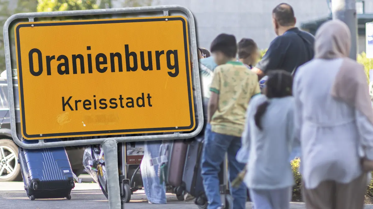Fotomontage Flüchtlinge Oranienburg