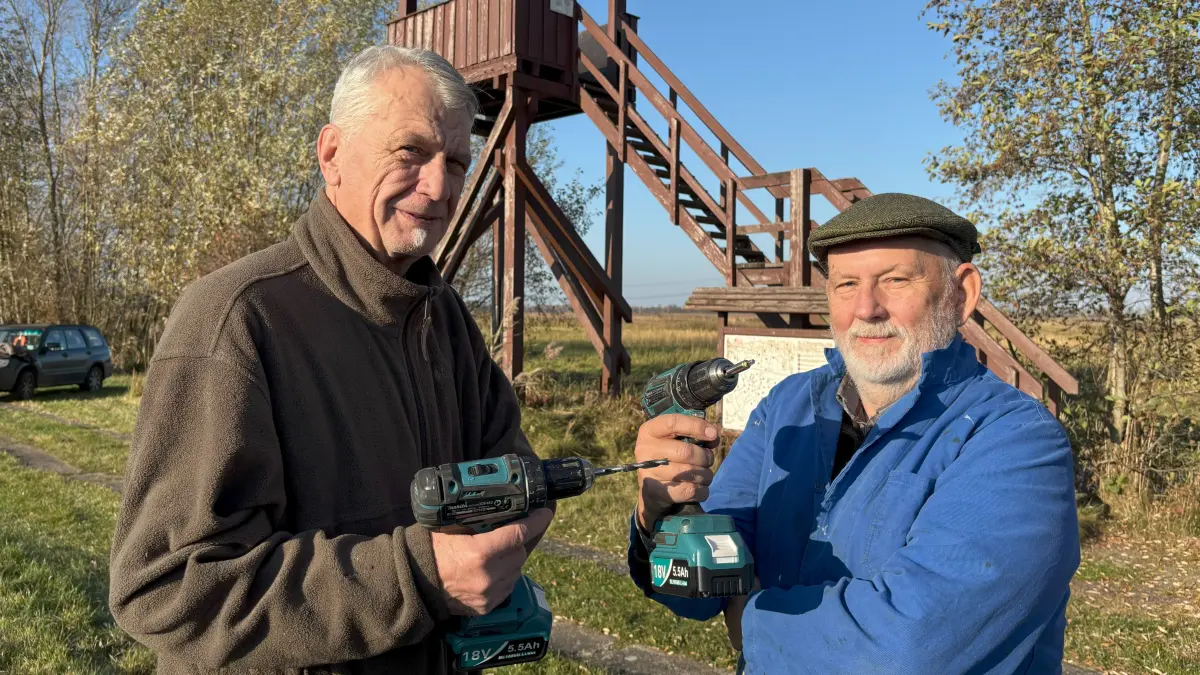 Dietrich Dommain und Arnulf Weingardt (beide NABU KV Spreewald)