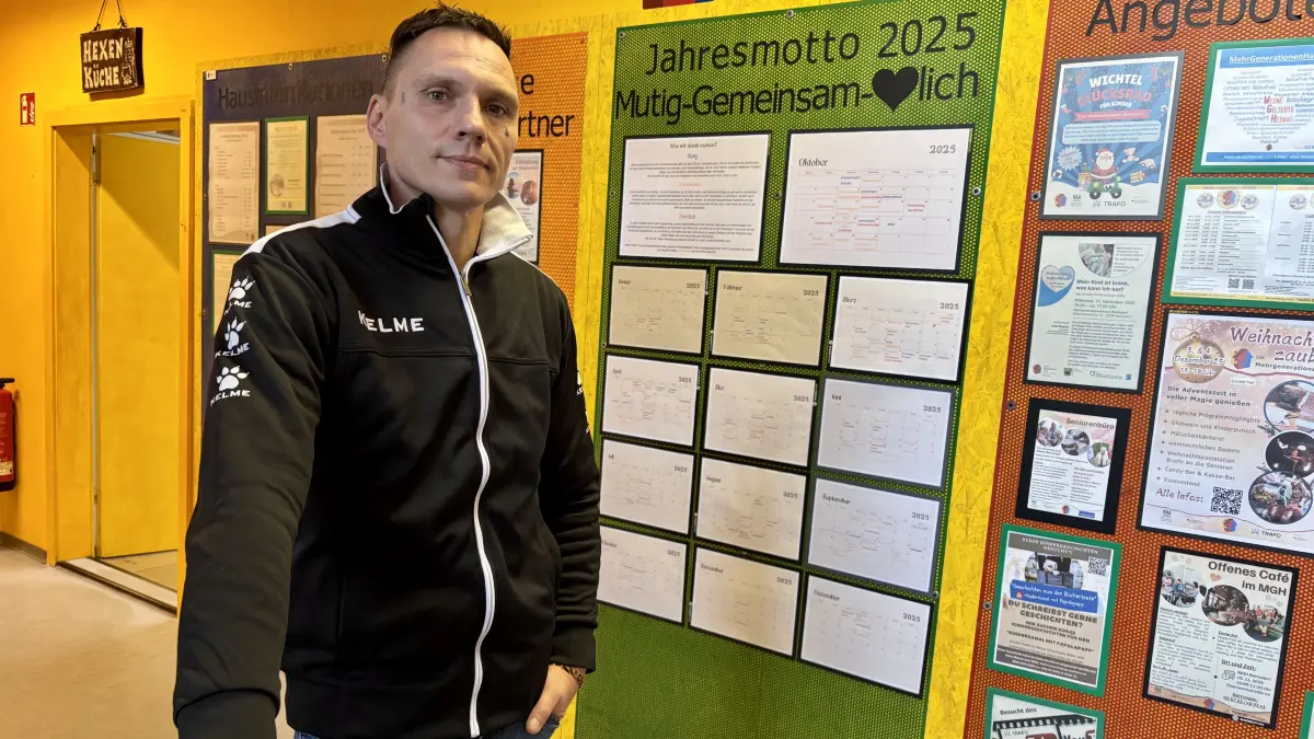 Silvio Thieme leitet im Mehrgenerationenhaus Bernsdorf das Projekt "Mehr Chancen für Kinder im ländlichen Raum".