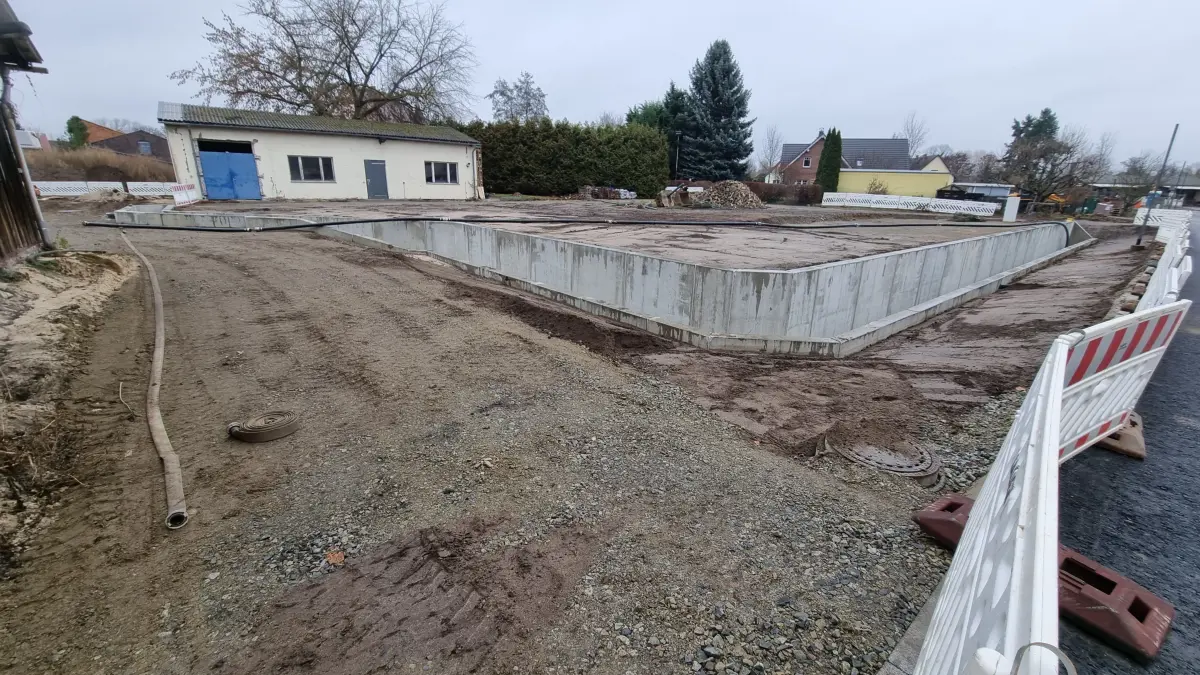 Kanalbauwerk für neues Wohngebiet in der Altstadt von Lübbenau.