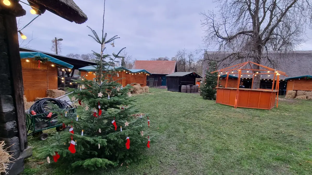 Festwiese im Museumsdorf in Lehde.