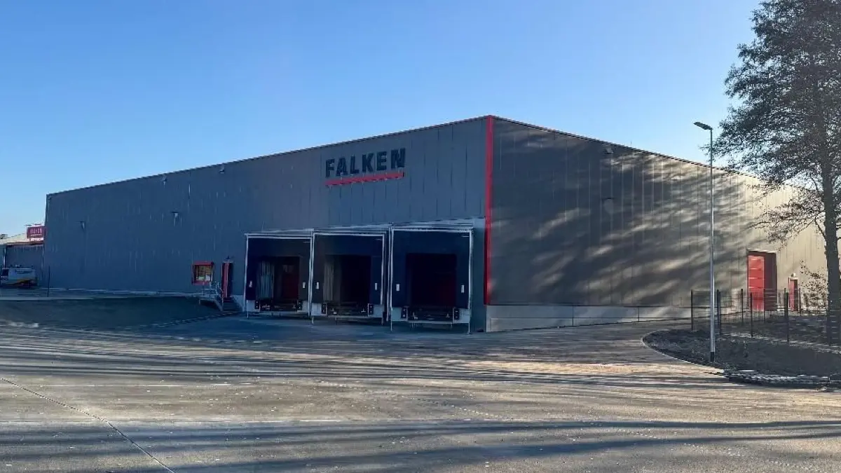 Falken GmbH baut neues Rohmateriallager in Peitz – Außenansicht