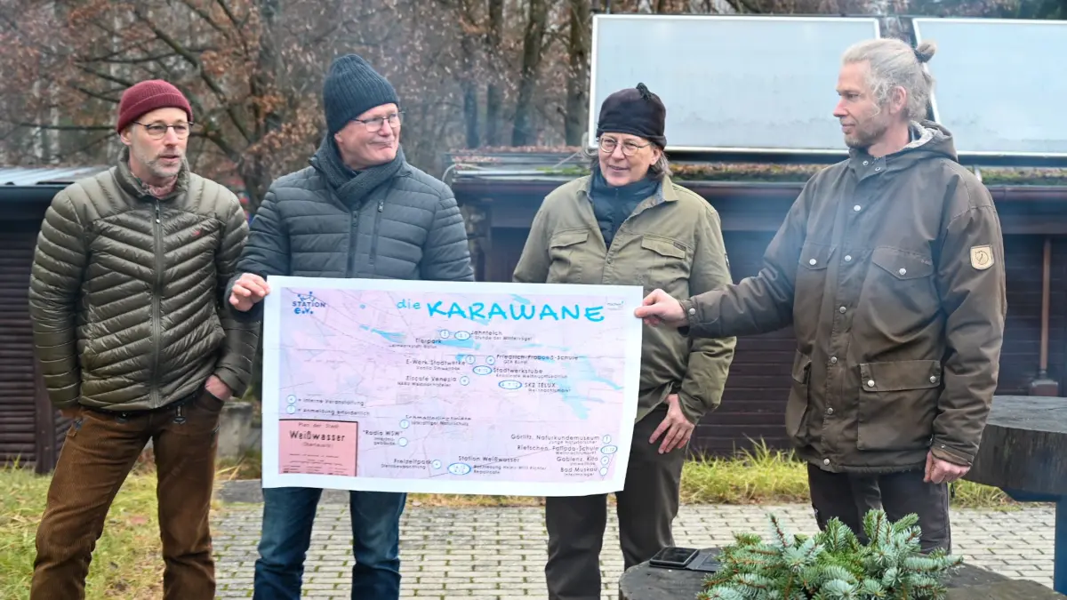 Die Karte macht deutlich: Die Angebote der Station werden auf verschiedene Orte verteilt - und wandern manchmal auch durch die Gegend. Deshalb wird die Station demnächst zur Karawane. Dafür wurde eine neue Spendensammlung gestartet.