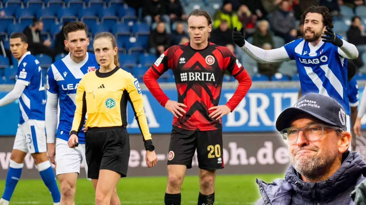 Schiedsrichterin Davina Lutz hatte keine leichtes Amt beim Spiel zwischen dem SV Wehen Wiesbaden und Energie Cottbus.