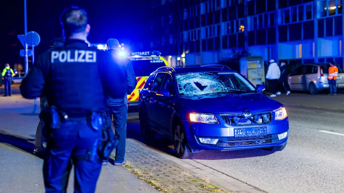 Unfall in der Juri-Gagarin-Straße in Cottbus