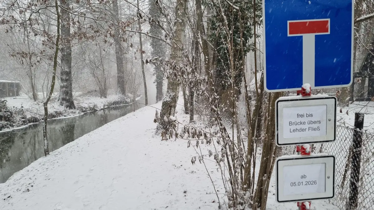 Nur noch bis Montag, 5. Januar, können Spaziergänger den Wotschofskaweg in voller Länge nutzen.