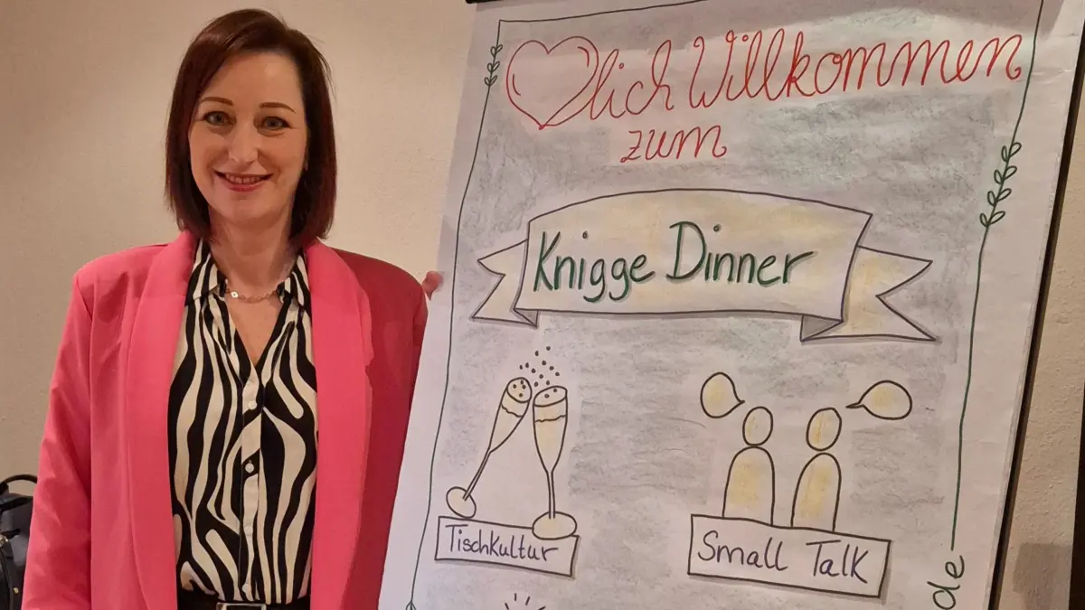 Marlene Mundil ist Knigge-Trainerin in Cottbus.