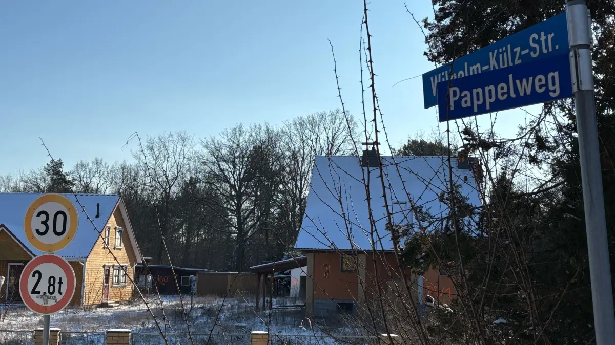 Impression vom westlichen Pappelweg in Lauchhammer-Ost. Die dortigen Gebäude werden demnächst abgerissen.