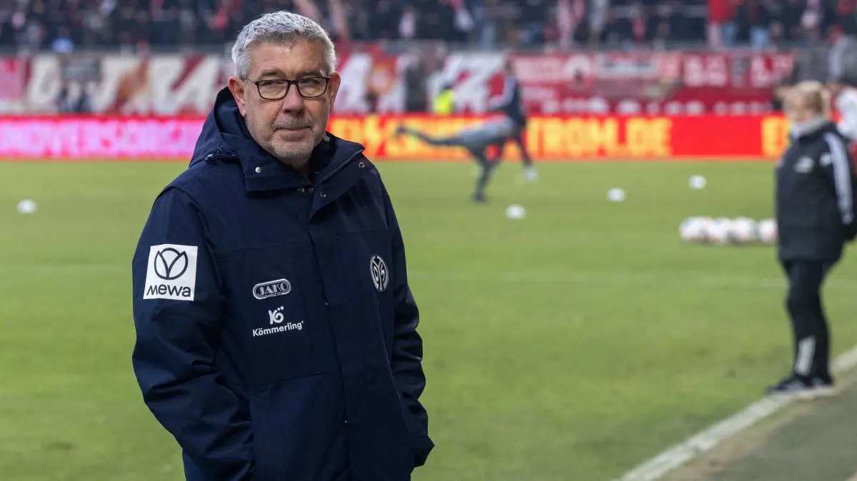 1.BL 1. FC Union - Mainz 05 2025/26: Fußball, Herren, Saison 2025/2026, 1. Bundesliga (16. Spieltag), 1. FC Union Berlin - 1. FSV Mainz 05, Trainer Urs Fischer (Mainz 05), 10.01.2026, Foto: Matthias Koch