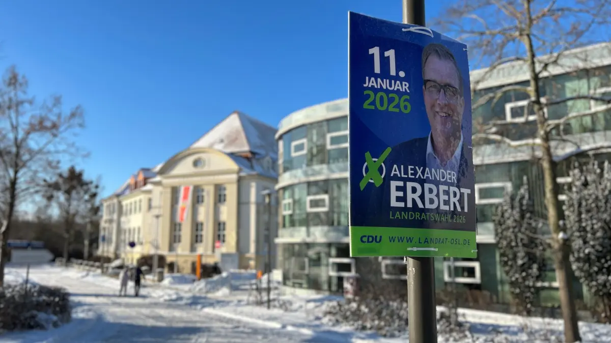 Alexander Erbert (CDU) hat zwar die meisten Stimmen bei der Landratswahl geholt, aber nicht die 50-Prozent-Hürde gemeistert. Heißt: Am 25. Januar kommt es zwischen ihm und Antje Ruhland-Führer (AfD) zur Stichwahl.