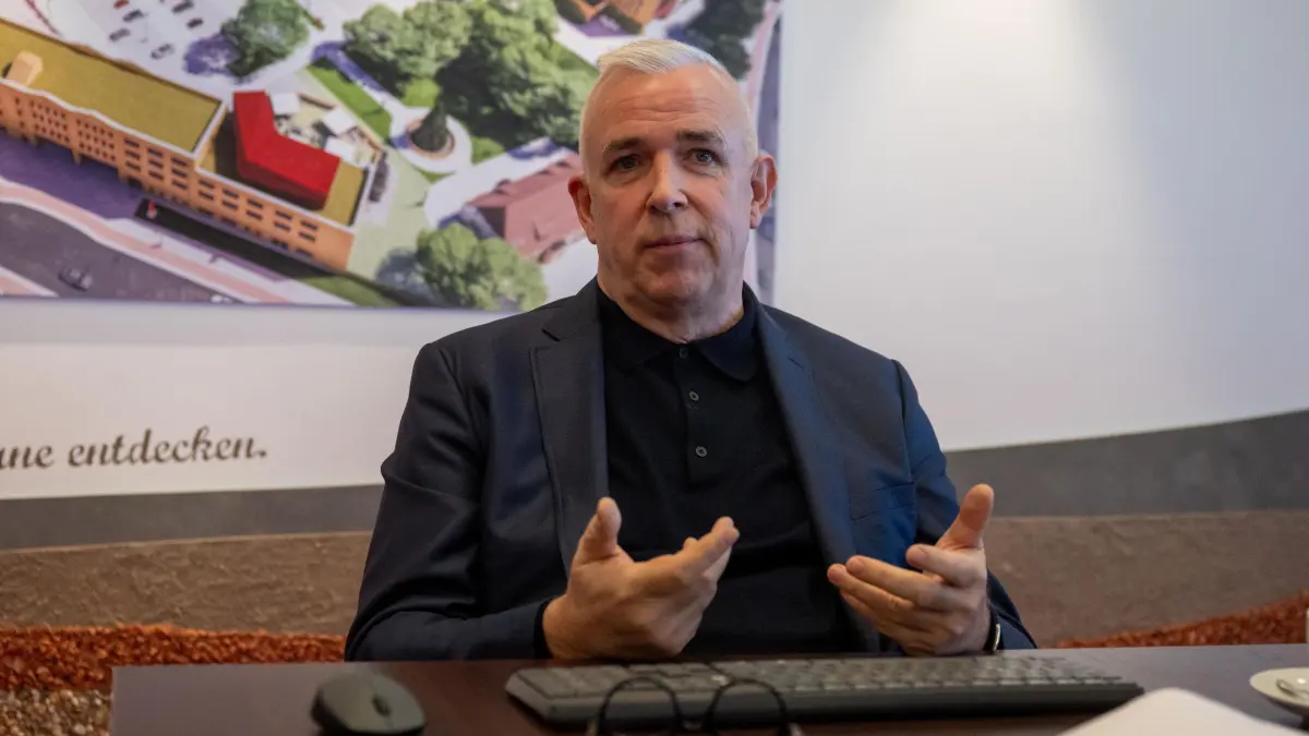 1.BL 1. FC Union 2025/26: Fußball, Herren, Saison 2025/2026, 1. Bundesliga. 1. FC Union Berlin, Medienrunde mit Präsident Dirk Zingler (1. FC Union), 13.01.2026, Foto: Matthias Koch