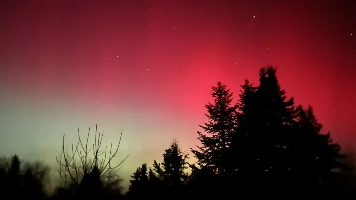 Die Polarlichter sind auch in Uebigau-Wahrenbrück im Landkreis Elbe-Elster zu sehen.