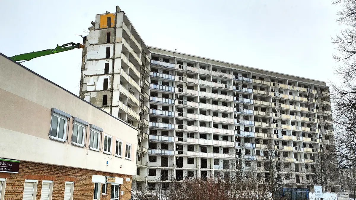 Von der Bautzener Allee ist vom Abriss noch wenig zu erkennen.