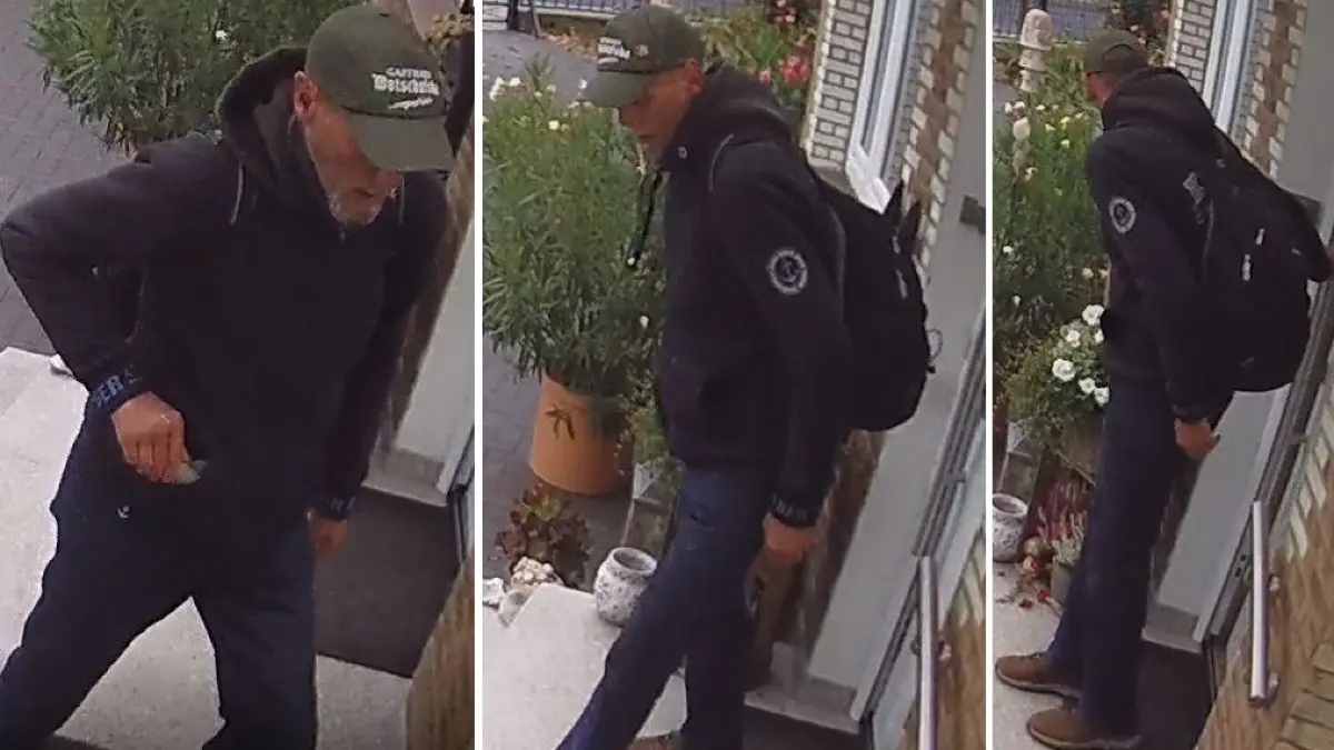 Einbruch in Falkenberg: Als er in das Wohnhaus einbrach wurde der mutmaßliche Dieb von der Überwachungskamera gefilmt. Wer kennt ihn?
