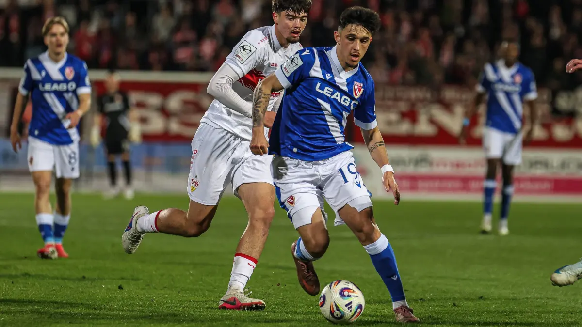 Jannis Boziaris beim Spiel gegen den VfB Stuttgart II