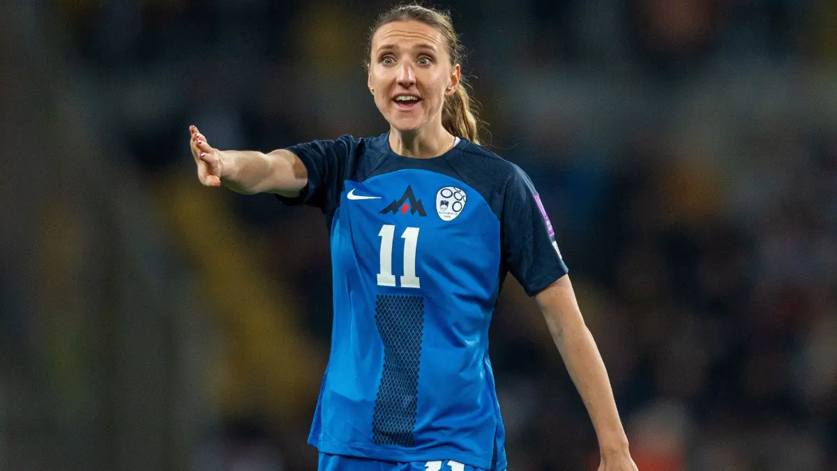 WM-Qualifikation Frauen GER - Slowenien 2025/2026: Fussball, Frauen, Saison 2025/2026, WM-Qualifikation in Dresden (Liga A, Gruppe 4), Deutschland - Slowenien, Lara Prasnikar (Slowenien), 03.03.2026, Foto: Sebastian Räppold / Matthias Koch