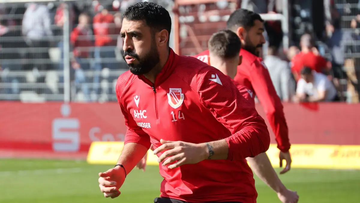 Fussball 3. Liga 2025/2026 FC Energie Cottbus - FC Hansa Rostock: 14 Tolga Cigerci (Energie Cottbus) steht heute erstmals in der Startelf