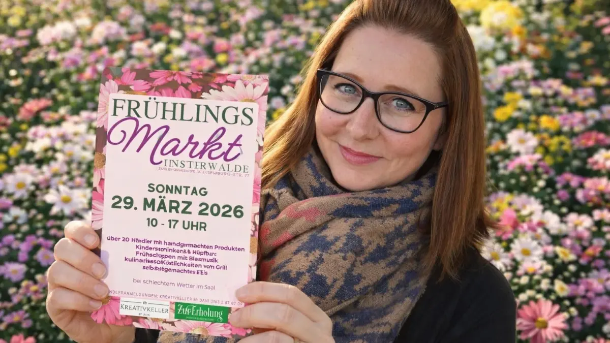 Dani Edlich organisiert zum dritten Mal den Frühlingsmarkt in der Gaststätte Zur Erholung in Finsterwalde. Sie sagt, was den Markt so besonders macht.