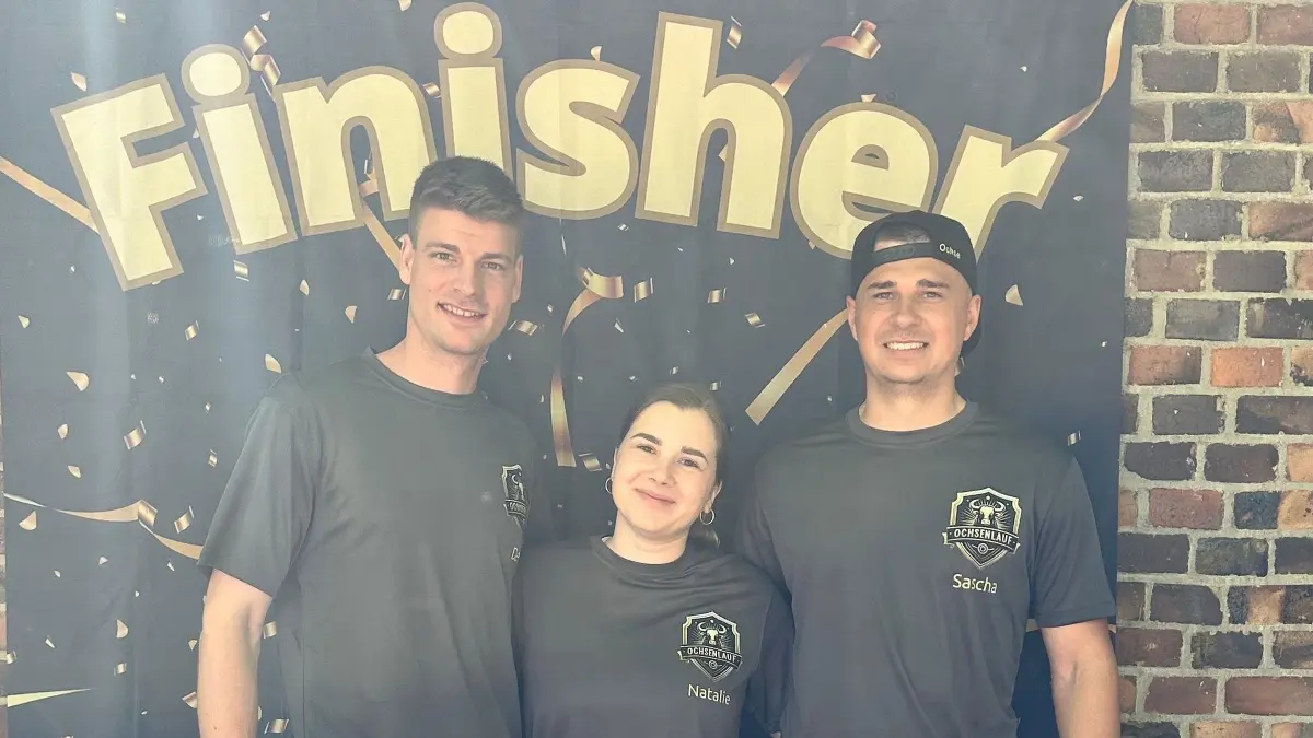Die drei Organisatoren hinter dem Ochsenlauf: Dennis Richter, Natalie Hildebrandt und Sascha Wojenmaster (v.l.).
