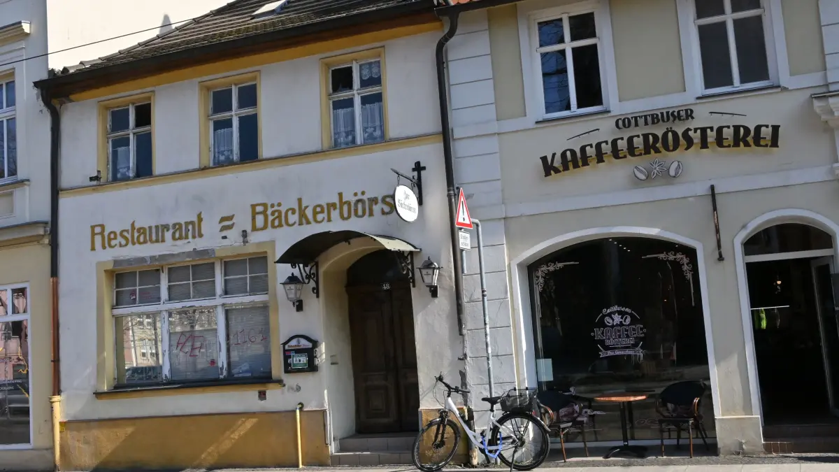 Die Bäckerbörse an der Sandower Straße in Cottbus steht seit Jahren leer. Kann der Verfall jetzt gestoppt werden?