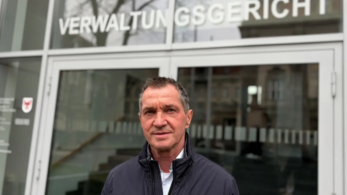 Ralf Lehmann, Ex-Bürgermeister von Bad Freienwalde, vor dem Verwaltungsgericht Frankfurt (Oder)