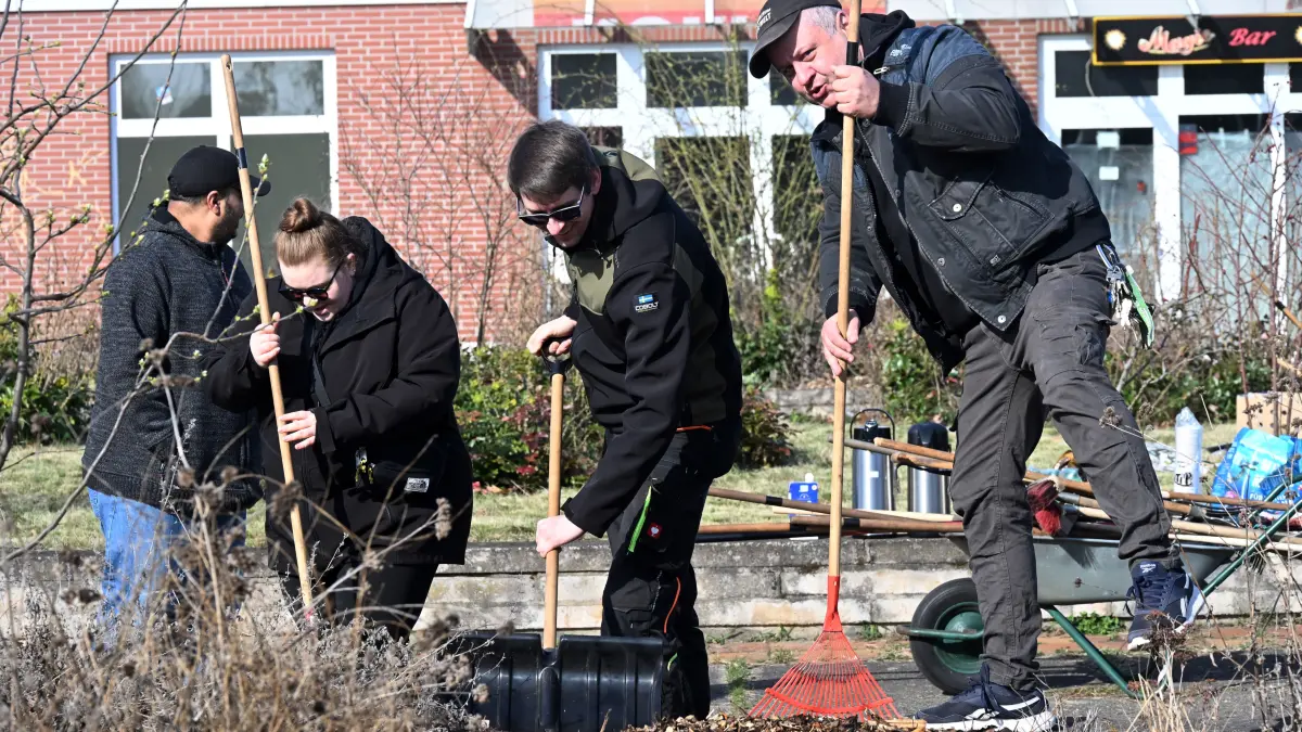 An der Schopenhauer Strasse/Liepezker Strasse waren Mitglieder des Bürgervereins Sachsendorf/Madlow sowie Vertreter verschieder Parteien im Einsatz. Sie bereiteteten an der Schopenhauer Strasse die Ausbringung der Blumenzwiebeln, eine Spende des OBI-Baumarktes Cottbus/Groß Gaglow, für eine Pflanzaktion an der Lipezker Strasse vor.