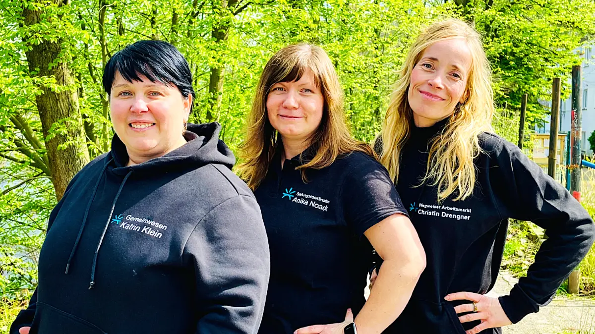 Katrin Klein, Anita Noack und (v.l.) wollen Kinder und Jugendliche für den Verbleibt in der Lausitz motivieren.