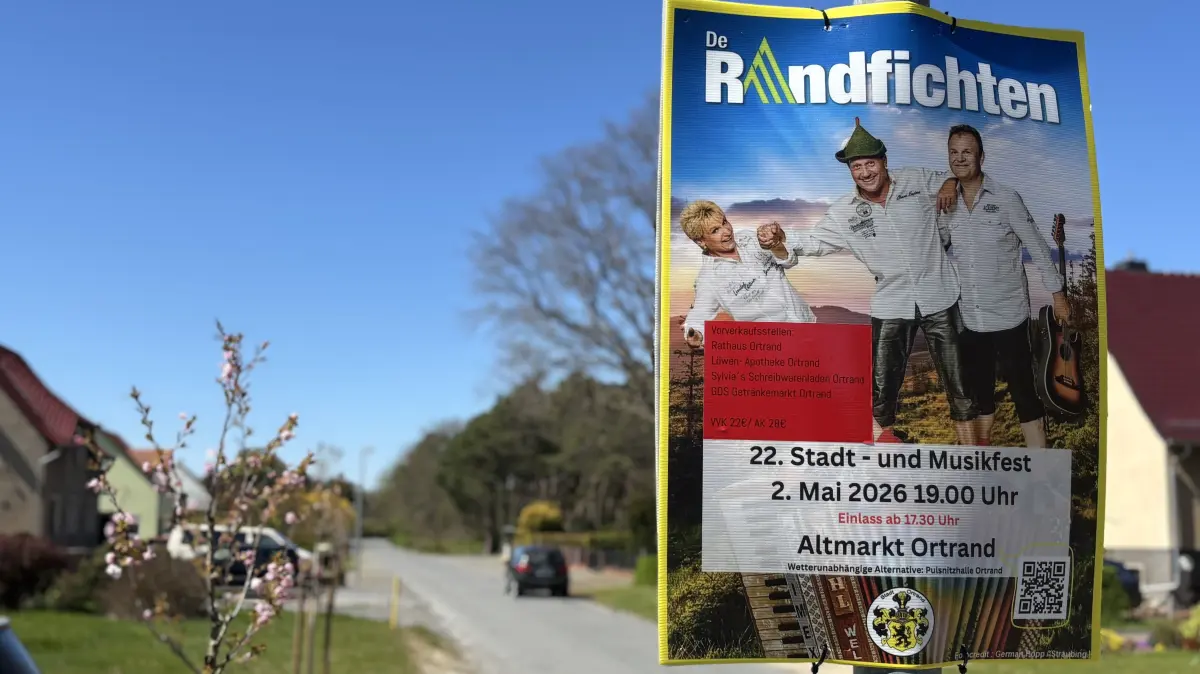 De Randfichten treten am 2. Mai in Ortrand auf. Anlass ist das traditionelle Stadt- und Musikfest auf dem Altmarkt.