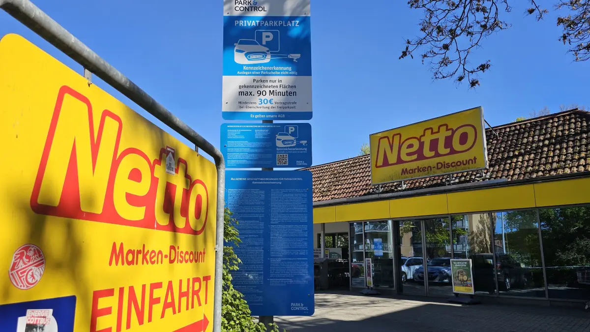 Auch in Cottbus ist demnächst das Feierabendparken bei Netto möglich. Drei Filialen sind dabei, unter anderem die in der Ottilienstraße.