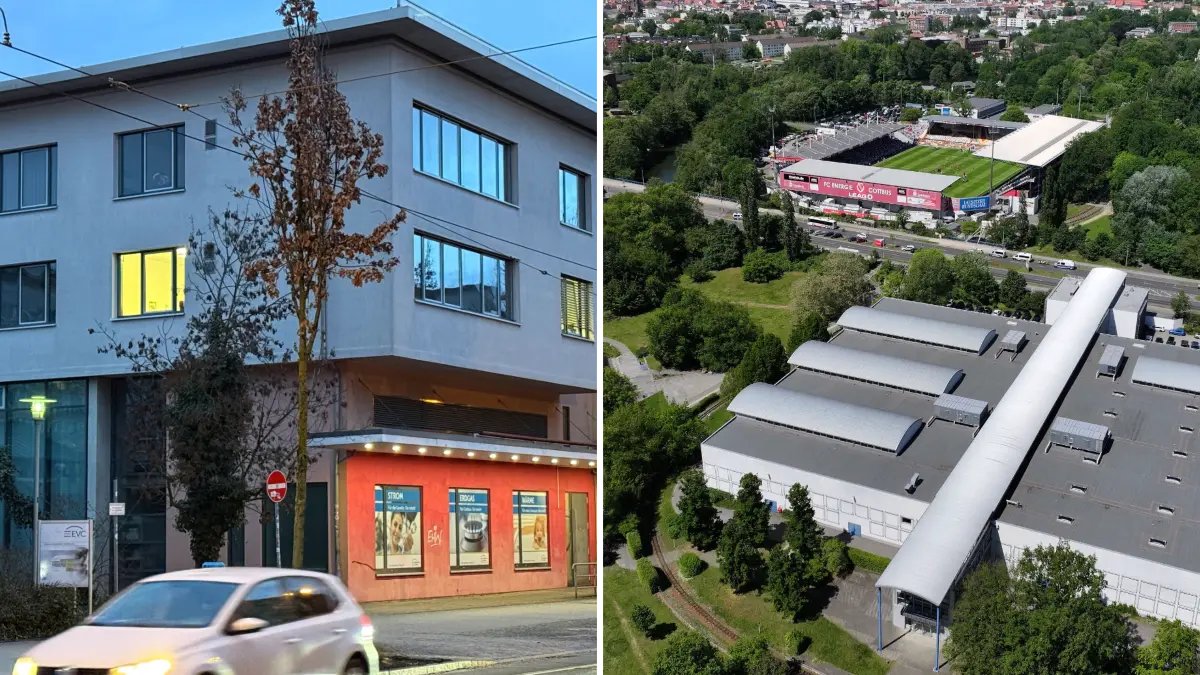 Der City Saal in Cottbus (links) und die Messehallen in Cottbus. Beide Veranstaltungssäle gehören zu kommunalen Unternehmen der Stadt Cottbus. Wer hier auftreten darf - und wer nicht.