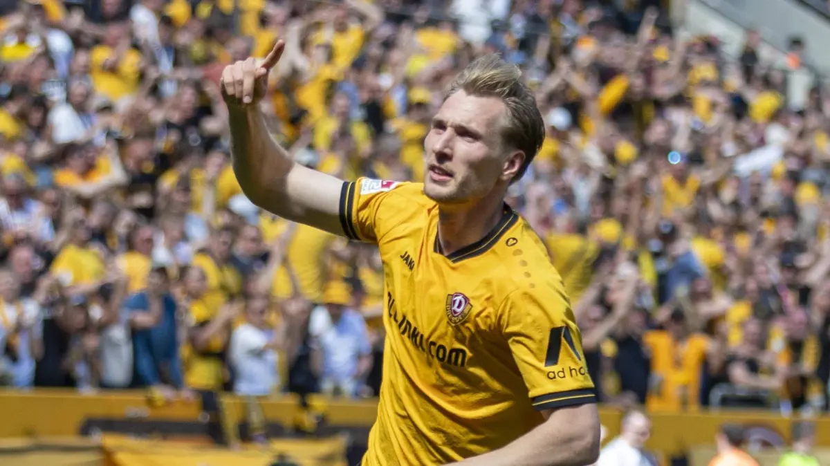 Vincent Vermeij erzielte das Tor zum Heimsieg von Dynamo Dresden gegen den 1. FC Kaiserslautern.