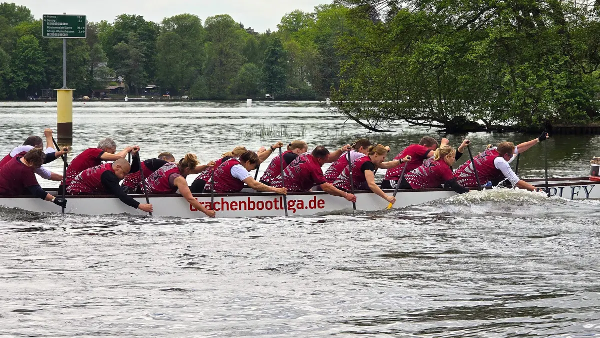 24. Drachenbootcup Königs Wusterhausen - über 1000 Teilnehmer im Drachenboot im Strandbad Neue Mühle