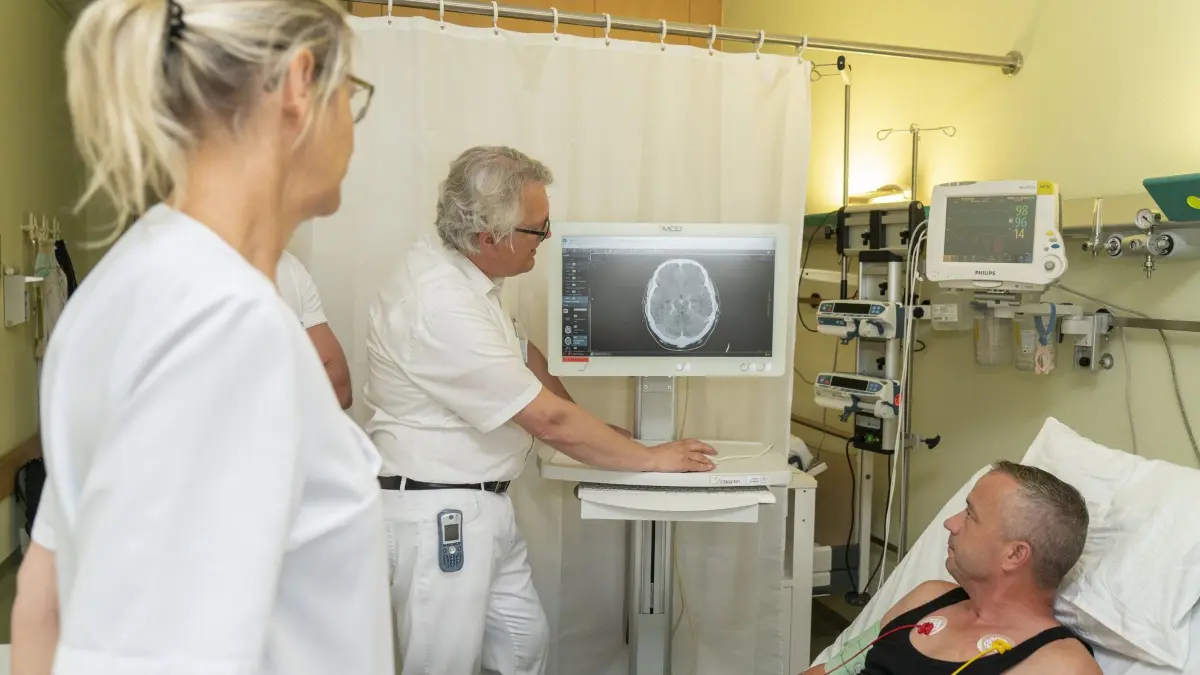 Ein Patient mit Schlaganfall