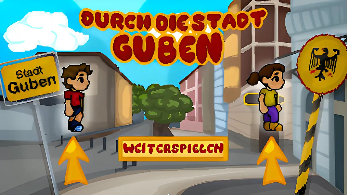 Computerspiel Guben im Rahmen des Smart City Projekts. Konnte beim Stadtfest 2026 gespielt werden.