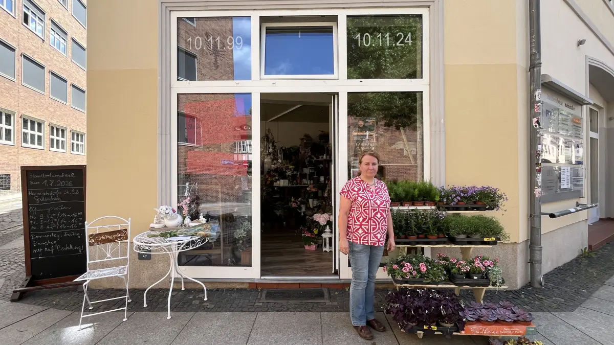 Heike Richter vom Blumenladen in der Marktstraße
