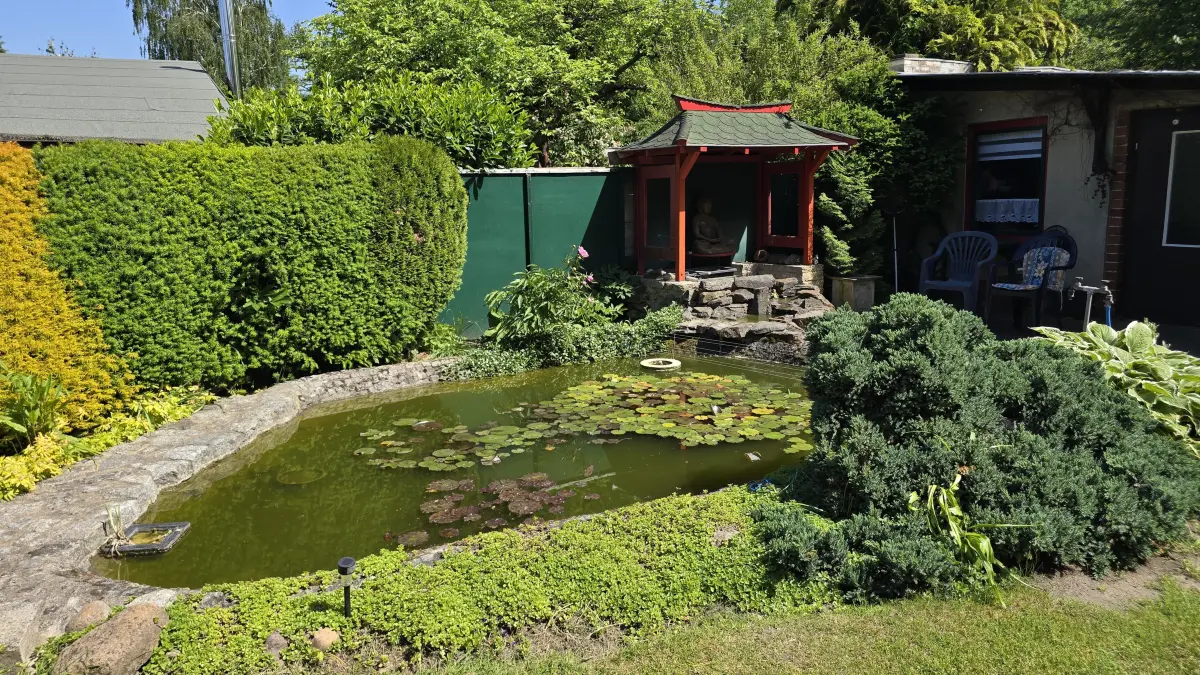 Der Garten von Rainer Kietzke am Notte-Kanal in Königs Wusterhausen. Ist er der schönste in der ganzen Stadt?