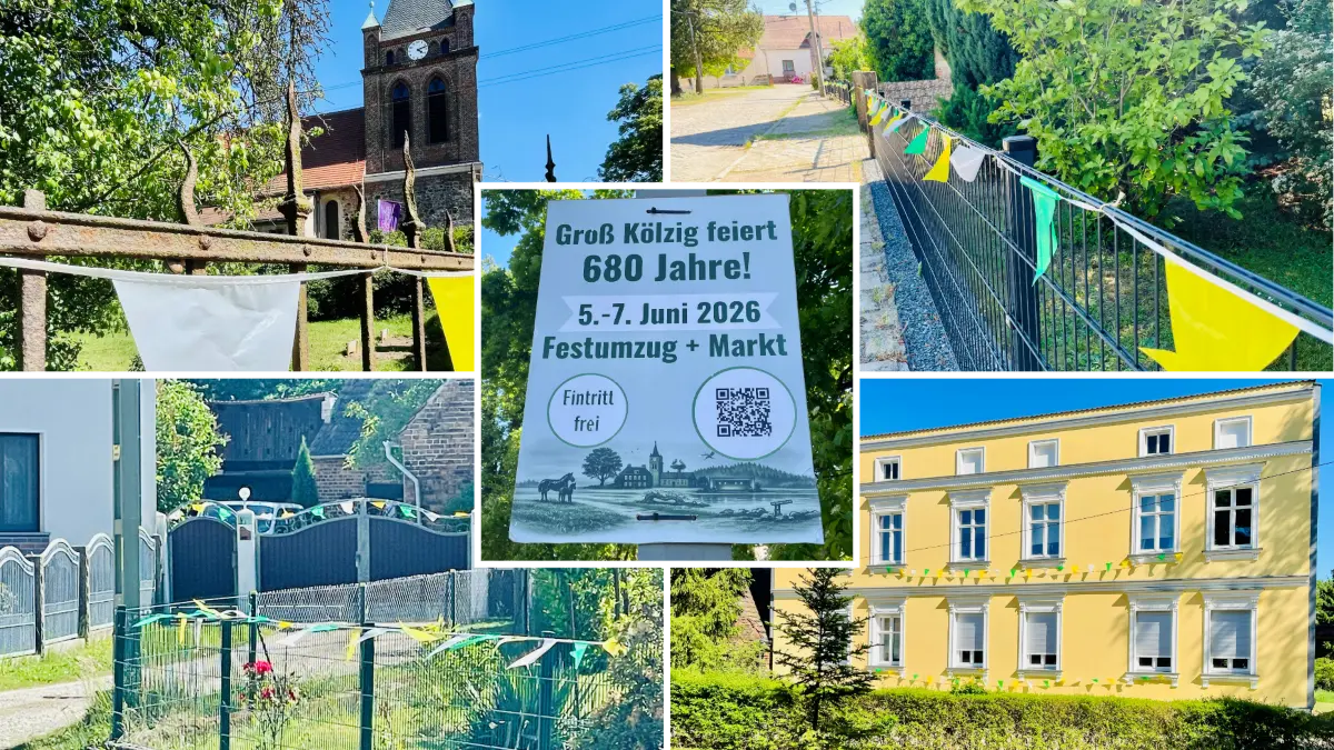 Grün-gelbe Wimpel