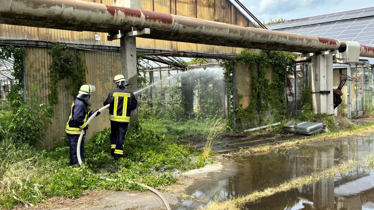 Brand in einer ehemaligen Gärtnerei in Vetschau