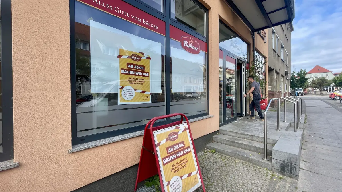 Bäckerei Bubner in der Cottbuser Straße in Calau.