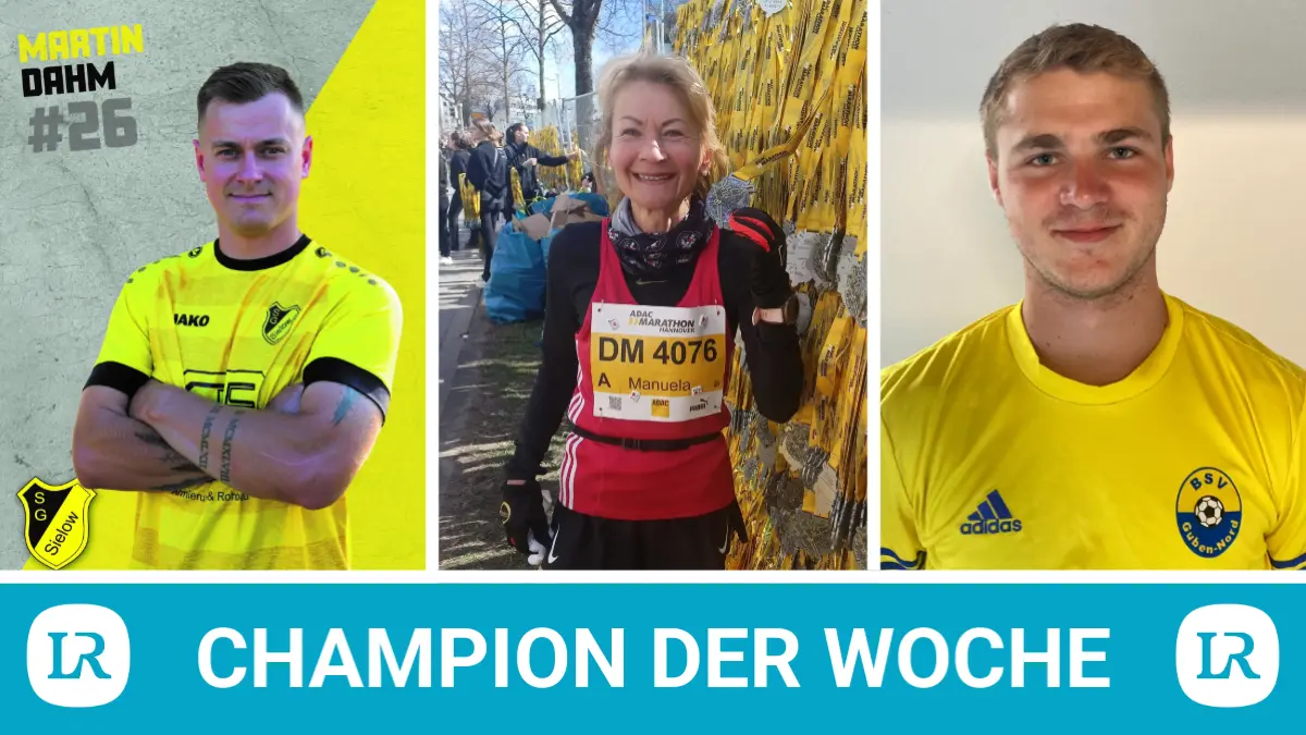 Martin Dahm, Manuela Lenk und Luca Bäcker sind die neuen Kandidaten zum LR-Champion der Woche.