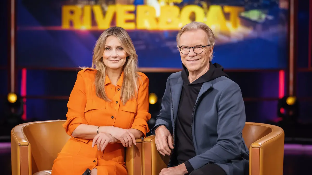 Kim Fisher und Wolfgang Lippert moderieren die MDR-Talkshow "Riverboat".