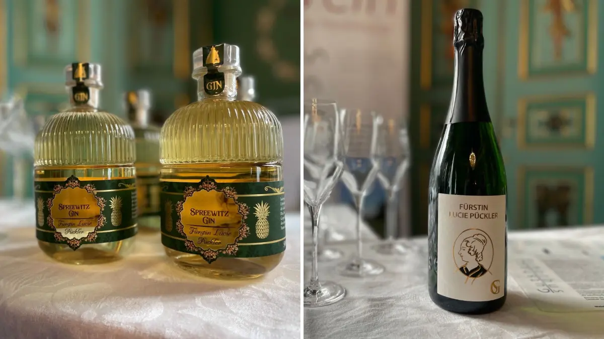 Anlässlich des 250. Geburtstages von Fürstin Lucie Pückler wurden ein Gin (Spreewitz Gin) und ein Jahrgangssekt (Weingut Schorbus) kreiert.