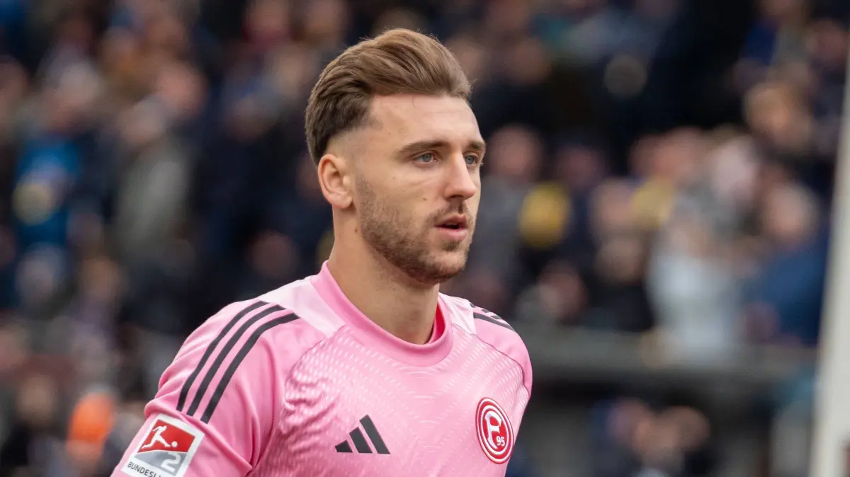 Deutschland: Fussball 2. Bundesliga, 27. Spieltag 2025/2026, Eintracht Braunschweig - Fortuna Düsseldorf am 14.03. in Braunschweig Eintracht-Stadion: Marcel Lotka Fortuna Düsseldorf 1 *** Germany Soccer 2 Bundesliga, 27 Matchday 2025 2026, Eintracht Braunschweig Fortuna Düsseldorf on 14 03 in Braunschweig Eintracht Stadion Marcel Lotka Fortuna Düsseldorf 1 Copyright: xSvenxHeidmannx