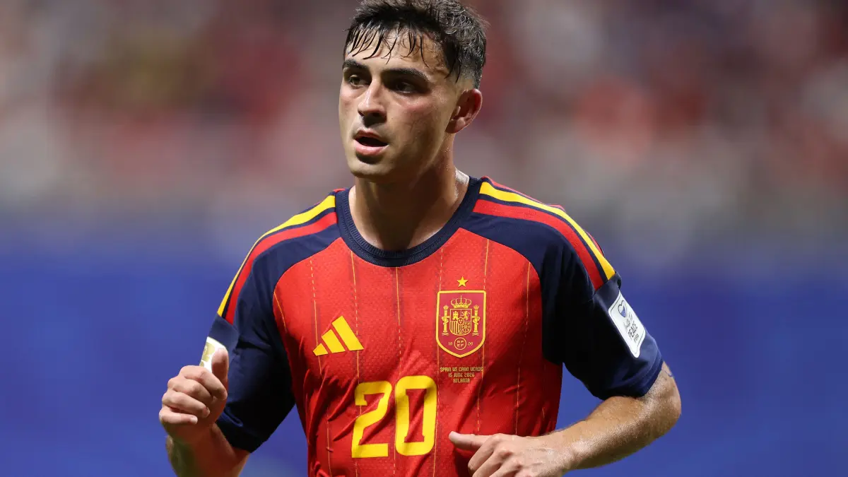 Spain v Cabo Verde: Group H - FIFA World Cup 2026: ATLANTA, GEORGIA - JUNE 15: Pedri #20 of Spain looks on during the FIFA World Cup 2026 Group H match between Spain and Cabo Verde at Atlanta Stadium on June 15, 2026 in Atlanta, Georgia. Florencia Tan Jun/Getty Images/AFP (Photo by Florencia Tan Jun / GETTY IMAGES NORTH AMERICA / Getty Images via AFP)