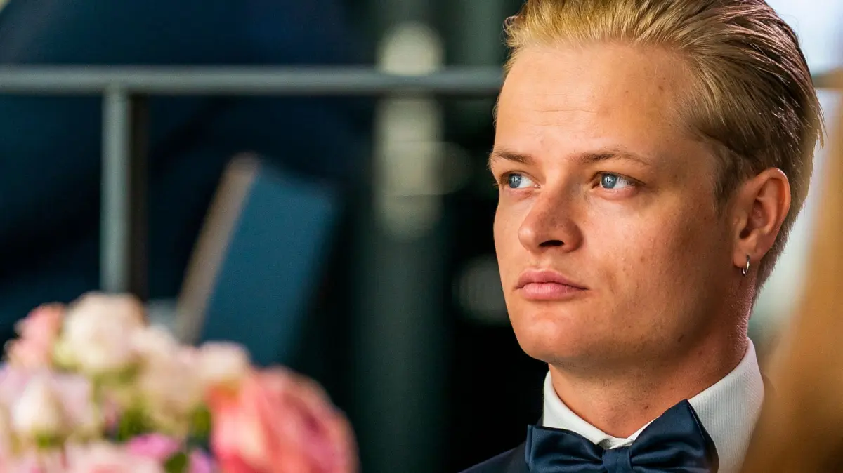 (FILES) This file photo taken on June 16, 2022 in Oslo, Norway, shows Marius Borg Høiby, son of Norwegian Crown Princess Mette-Marit. On trial for rape and assault, Marius Borg Høiby, son of Norway’s Crown Princess, will learn his fate on June 15, 2026 in a case that has tarnished the image of the monarchy. (Photo by HAKON MOSVOLD LARSEN / NTB / AFP)